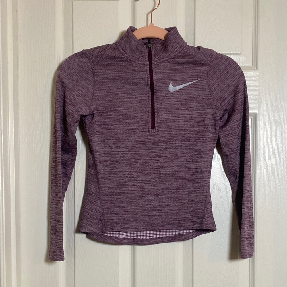 Nike Heathered Purple Long Sleeve Top
